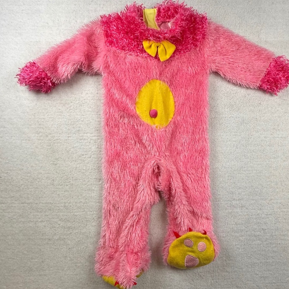 Rubies Pinky Winky Monster Toddler Costume Pink Faux Fur Jumpsuit 12-18 Months
